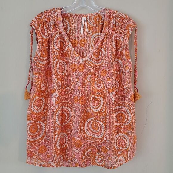 ANTHROPOPLOGY Women's Bohemian Top Size Large - Picture 2 of 5